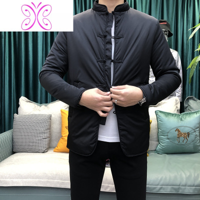 YUANSU薄棉唐装男2020秋冬新款复古夹克中国风民族服装修身上衣百搭外套夹克