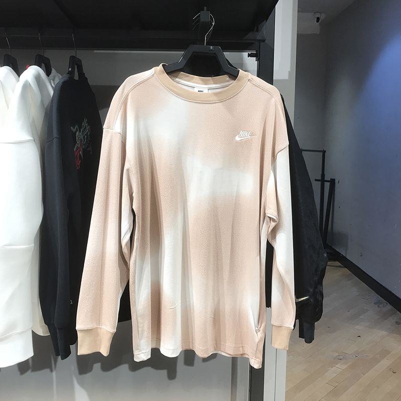 NIKE耐克长袖T恤运动休闲舒适针织圆领女装FZ6566-200 D