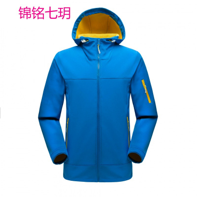 新款户外男女款复合软壳衣 单层冲锋衣高端商务休闲夹克克定制log