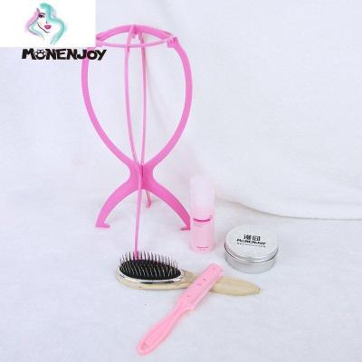 假发支架发蜡护理液钢梳木梳打薄梳配件套餐你那么美发蜡+支架+木柄钢梳均码