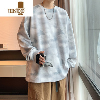 YANXU美式绒卫衣男士新款宽松潮牌时尚圆领套头休闲男生衣服