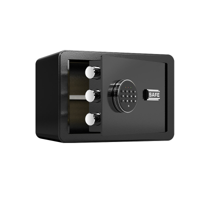 臻远 ZY40618086 小型保险柜密码保险箱全钢防盗保管箱 25cm黑色电子密码款