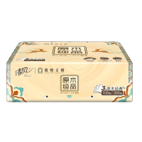 清风 原木敦煌联名3层100抽60包一箱大箱装家用