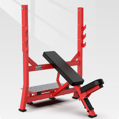 亿迈 EM957 健身房卧姿式上斜推胸训练架杠铃推举椅