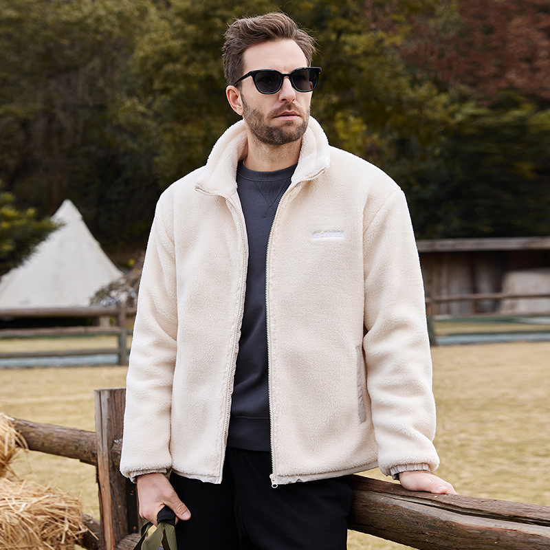 棉衣男秋冬季港风潮牌羊羔绒潮流ins宽松情侣棉服立领保暖男外套