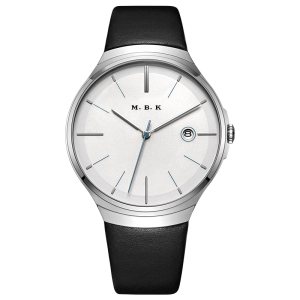M.B.K欧美品牌男士手表橡胶表带全自动机械表 男表时尚潮流男士防水表单日历简约商务款1010