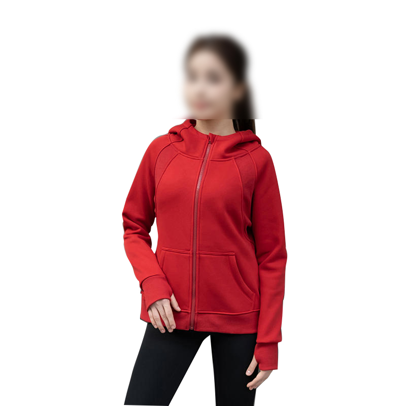 鑫捷登 新款女休闲连帽运动上衣 WD-2357 1件(中国红、森林绿、深灰色)