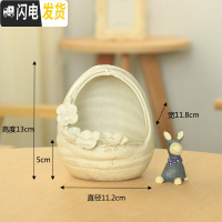 三维工匠韩式简约创意手工手绘捏花多肉花盆陶瓷花盆大小花盆 款20捏花 中花盆容器