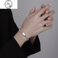 JiMi古巴手链男潮ins小众设计简单手镯男生手饰嘻哈男士配饰钛钢饰品