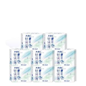 ABC卫生巾日用mini巾超薄棉柔迷你巾190mm 8片*8包(64片)K53