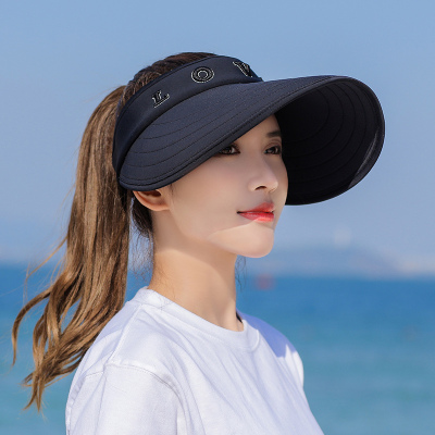 盛世尼曼防晒帽子女夏季沙滩遮阳时尚百搭户外跑步运动空顶太阳帽