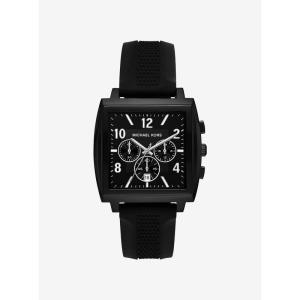 Michael Kors迈克科尔斯手表男石英大尺寸表盘黑色表壳硅胶表带 Black