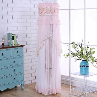 空调罩套柜机圆形圆柱客厅烘焙精灵柜式立式空调防尘罩花儿朵朵粉-开机可用惠尔浦/长虹/志高/创维/TCL