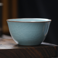 MULTIPOTENT功夫茶杯陶瓷主人杯个人品茗杯汝窑玉脂青古韵杯伴手礼盒