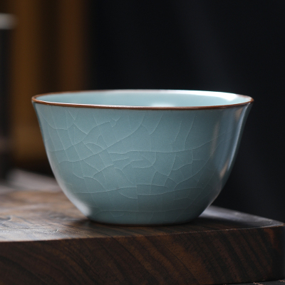 MULTIPOTENT功夫茶杯陶瓷主人杯个人品茗杯汝窑玉脂青古韵杯伴手礼盒