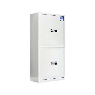 正斌保密柜财务档案柜文件柜办公室资料储物柜保险柜电子密码国保锁通双节白色-国保指纹锁
