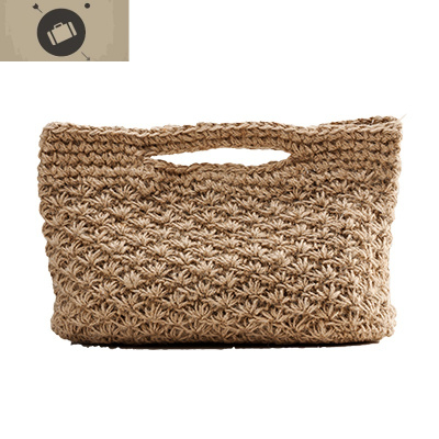 原创设计手工编织包棉麻手钩女包日系文艺复古手提女包手拿包小包艾狄伊娃女手包