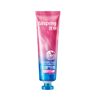 冰泉亮白去渍口气清新泉爽白口香糖味牙膏（浪漫樱花味）40g体验装