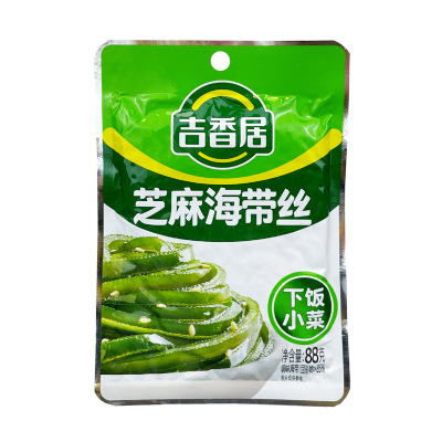 吉香居麻辣香辣野山椒芝麻海带丝下饭菜咸菜开味小菜四川泡菜88g*6