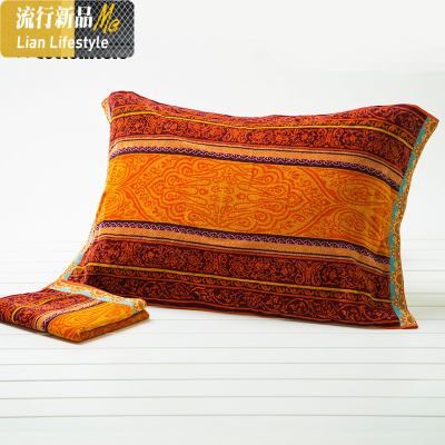 藤萝棉加厚枕巾加大加厚 柔软舒适成人情侣枕巾 三维工匠