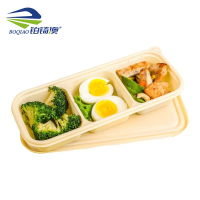 铂锜澳三格玉米淀粉基餐盒/550ml-300套/箱