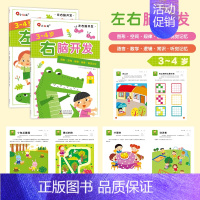 左右脑开发 3-4岁(全2册) [正版]全脑开发700题儿童思维训练2-3岁全脑开发三岁宝宝数学逻辑书本两岁幼儿益智游戏