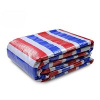 八方盾 全新料彩条布防水防晒加厚120克抗老化遮阳篷布三色塑料双膜彩条布三色布[8*10米]