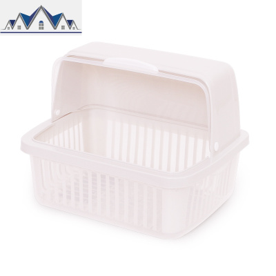 经济型装碗筷沥水架塑料家用厨房碗盒有盖 出租屋碗柜简易 出租房 三维工匠收纳层架