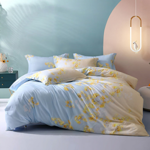水星家纺-繁花遥叶全棉四件套1.5m床 200cm×230cm
