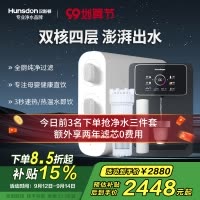 汉斯顿/Hunsdon家用0阻垢剂添加净水器管线机套装厨下式净饮机RO反渗透净水机过滤器母婴直饮厨房纯水机D3