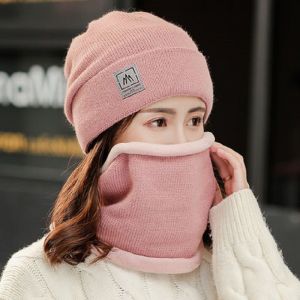 冬季帽子女保暖防寒毛线帽针织帽秋冬韩版骑车时尚