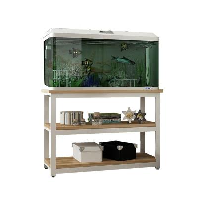 定做客厅鱼缸架子底柜金属底架底座不锈钢多层置物架子家用水族箱简约