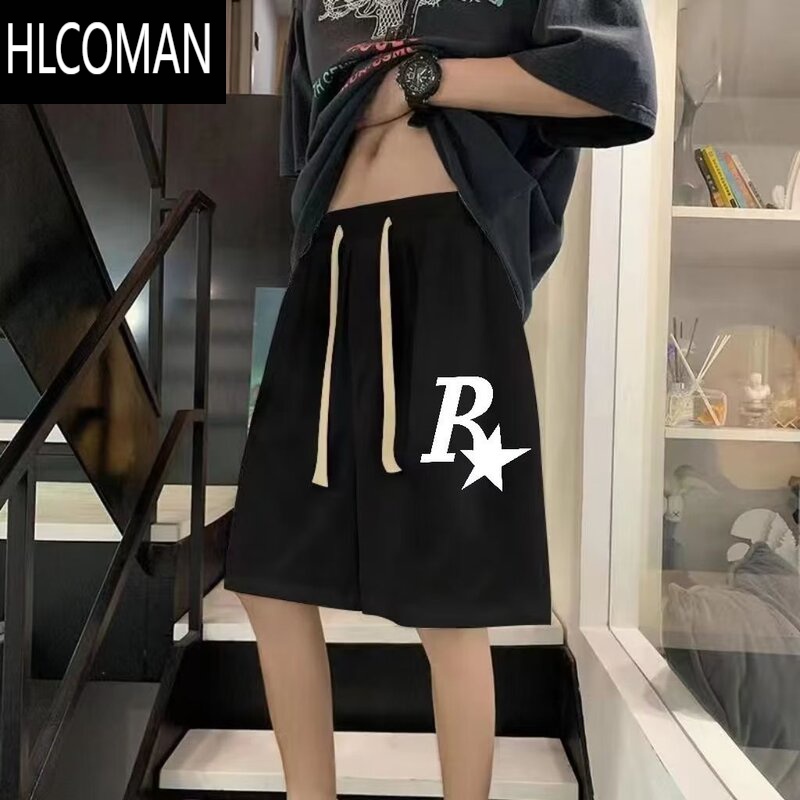 HLCOMAN加肥加大300斤短裤男士大码男装夏季潮牌中裤港风宽松休闲裤