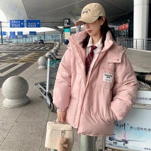 2024冬季韩版羽绒棉服棉袄时尚百搭连帽宽松加厚新款棉衣学生外套