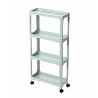 茶花 百纳窄边可移动四层置物架 4层/个