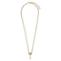 Ferragamo女士时尚 brass 合金珍珠吊坠项链