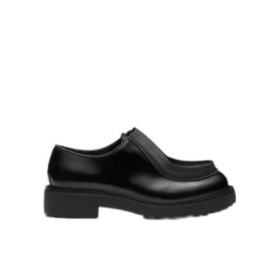 普拉达(PRADA)皮革商务休闲鞋男防水防滑耐磨户外鞋低帮增高商务