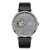 M.B.K欧美品牌手表男士全自动机械表 男表轻奢防水纤薄表简约时尚镂空潮流英伦风编织网带1007G-8