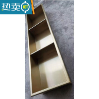 敬平定制壁龛嵌入式置物架收纳浴室金属壁柜卫生间装饰隔板 定制黄钛金 拍下前联系客服浴室置物架