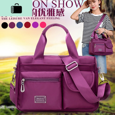 牛津布女包妈妈包外出轻便女式布包单肩斜挎包气质女神手提包女NEWLAKE女士单肩包