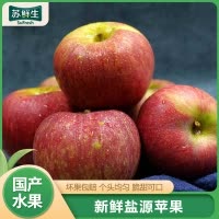 [苏鲜生]四川凉山盐源丑苹果 净重3斤 中果 单果70-75mm 箱装 当季 新鲜水果