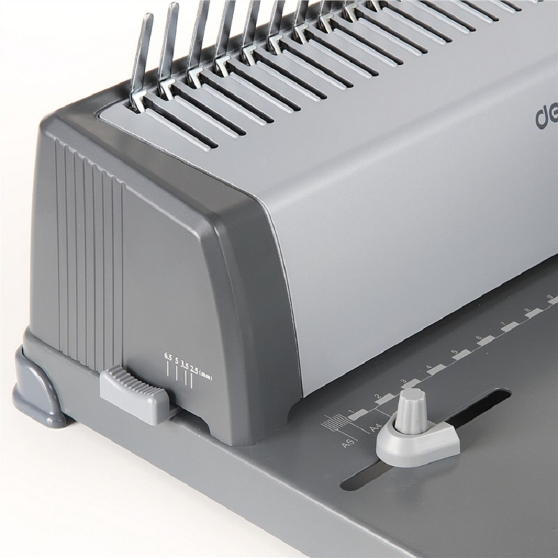 得力(deli) 3872胶圈装订机(灰)(台)*1台