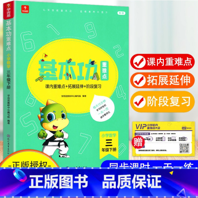 [正版]新版基本功三年级下册数学小学生3年级下学课堂同步练习册数学思维训练一课一练课时作业天天练人教版期末复习教辅书