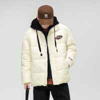 冬季加厚假两件棉衣男韩版连帽棉服潮牌宽松防风保暖情侣棉袄外套