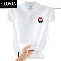 HLCOMAN衫男青少年翻领短袖T恤初高中学生大码宽松夏季潮流半袖