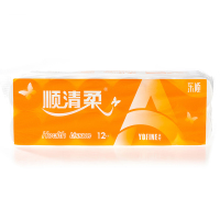 顺清柔12卷卫生卷纸3000g家用卷纸无芯卷纸