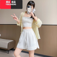 YIBUSHENG山本五分裤中裤女款季2024新款外穿休闲小个子速干冰丝运动短裤