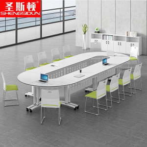 圣斯顿S-ZS4000组合式折叠培训桌多功能会议桌4000*1600*750mm(组)白色
