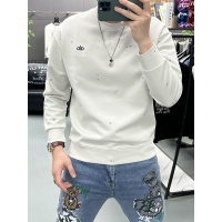 冬季新款男士卫衣休闲时尚潮牌刺绣字母斑点印花套头圆领上衣