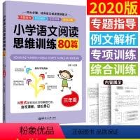 [正版]3年级/三年级小学语文阅读思维训练80篇 朱亚莲 著 小学教辅小学生语文阅读理解同步课外学习辅导 华东理工大学